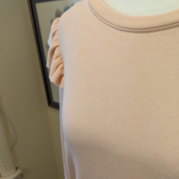 Peachy Pink Lauren Conrad Sweatshirt with Ruffles - Picture 8 of 8